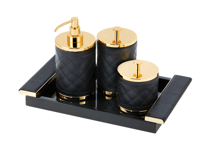 Alghero Diamonds Leather Bathroom Set | Riviere