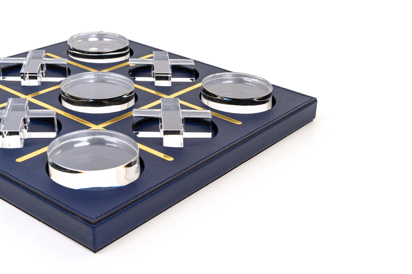 Pinetti Boston Wood and Leather Tic Tac Toe Set | Crafted with Fine Wood and Luxurious Leather | Elegant Design Adds Style to Any Setting | Perfect for Leisure and Entertainment | Explore a Range of Luxury Home Accessories at 2Jour Concierge, #1 luxury high-end gift & lifestyle shop