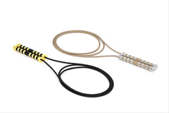 Corde à sauter Aria en cuir avec poignées en métal