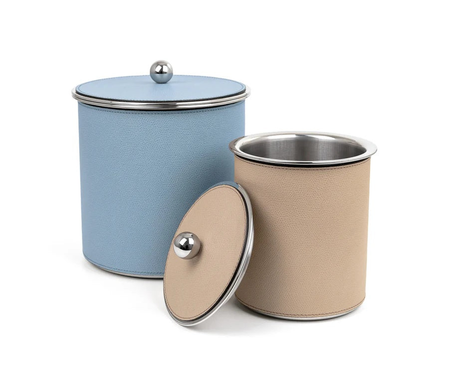 Axel Leather-Covered Steel Ice Bucket Big