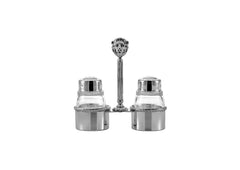 Regina Anna Silver-Plated Crystal Glass Salt & Pepper Shaker Set