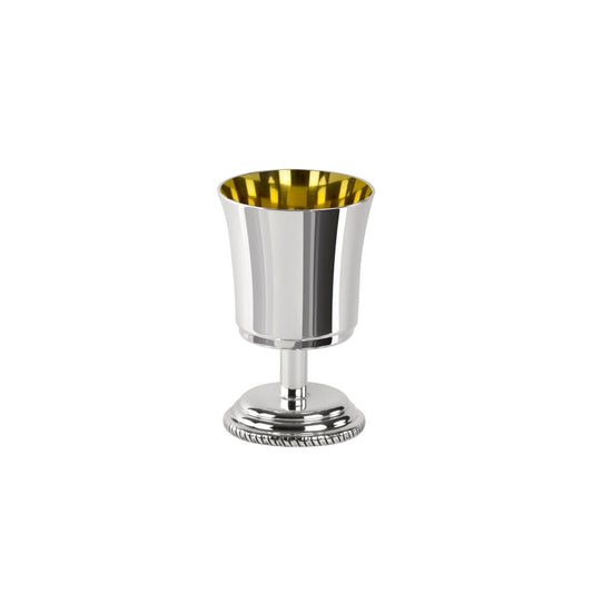 Zanetto Regina Anna | Liquor Cup: Silver-plated metal with gilded interior and smooth, shiny finish, designed for serving spirits elegantly | Tableware & Drinkware / Spirit Glasses | 2Jour Concierge, your luxury lifestyle shop