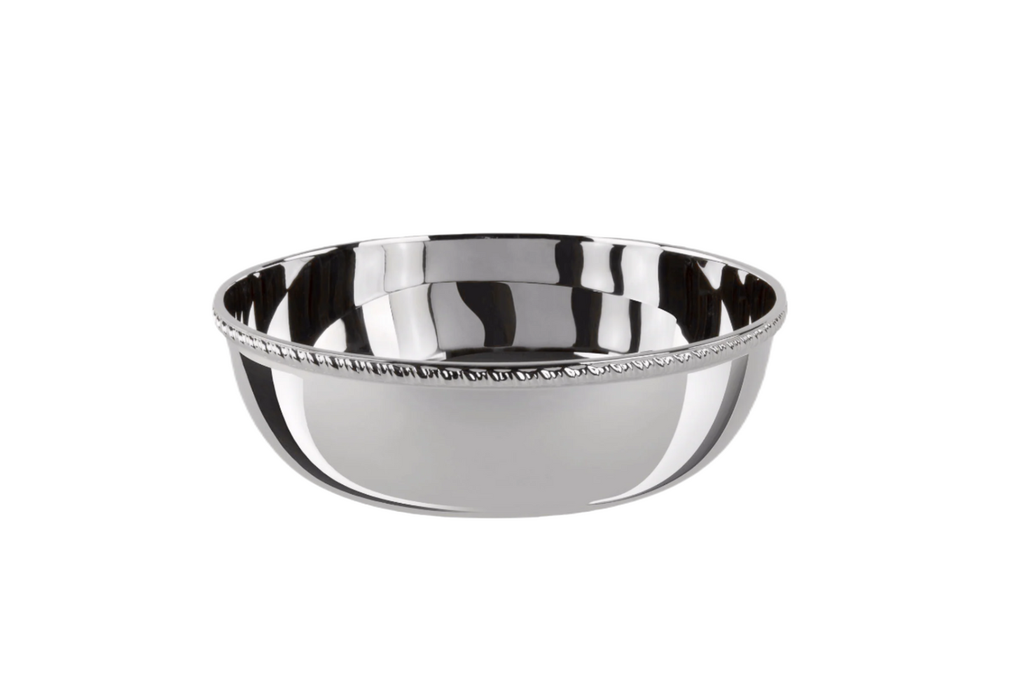 Zanetto Regina Anna | Round Bowl: Silver-plated metal with smooth & shiny finish, ideal for serving appetizers, fruits, or decorative display | Tableware & Serveware / Bowls | 2Jour Concierge, your luxury lifestyle shop