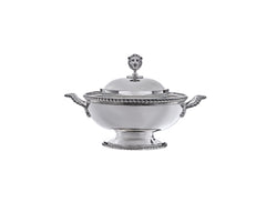 Regina Anna Silver-Plated Caviar Dish with Crystal Glass Bowl