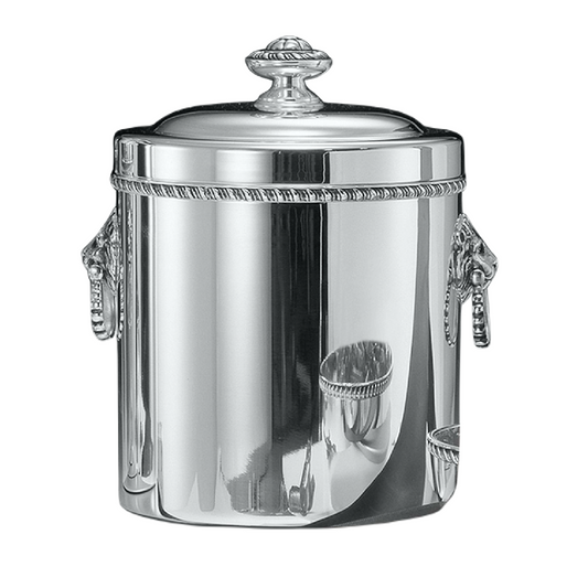 Zanetto Regina Anna | Thermic Ice Bucket: Silver-plated metal with insulated PMMA container and smooth, shiny finish, ideal for keeping ice chilled | Tableware & Serveware / Ice Buckets | 2Jour Concierge, your luxury lifestyle shop