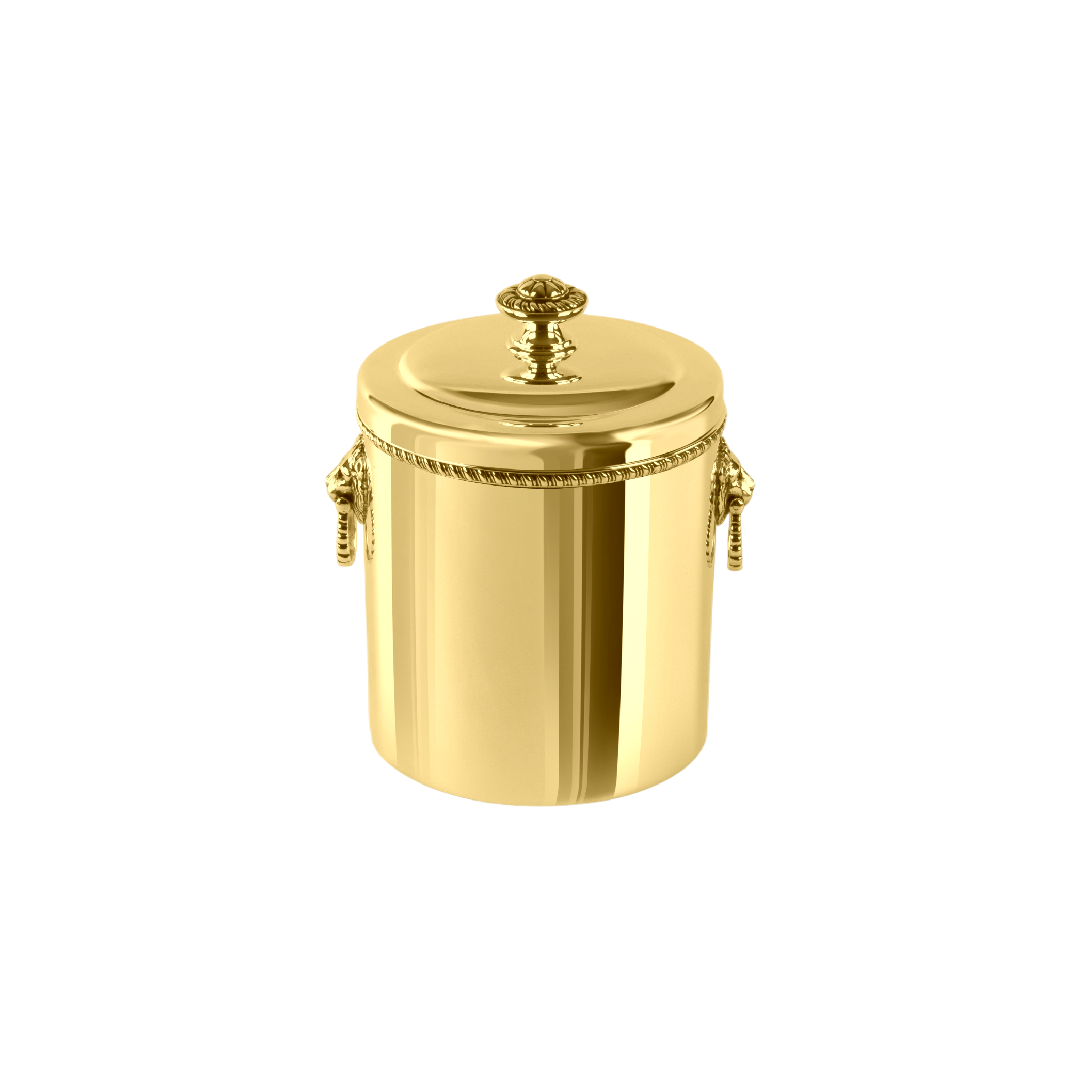 Zanetto Regina Anna | Thermic Ice Bucket: Gold-plated metal with insulated PMMA container and smooth, shiny finish, ideal for keeping ice chilled | Tableware & Serveware / Ice Buckets | 2Jour Concierge, your luxury lifestyle shop