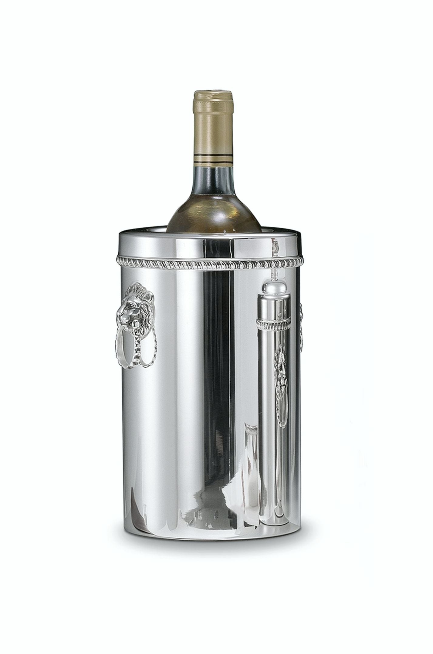 Zanetto Regina Anna | Glacette: Silver-plated metal with cold accumulator and smooth, shiny finish, designed for keeping bottles chilled | Tableware & Serveware / Wine & Champagne Accessories | 2Jour Concierge, your luxury lifestyle shop
