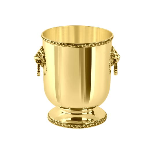 Zanetto Regina Anna | Ice Bucket: Gold-plated metal with smooth, shiny finish, ideal for chilling ice and beverages | Tableware & Serveware / Ice Buckets | 2Jour Concierge, your luxury lifestyle shop