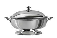 Regina Anna Silver-Plated Round Thermic Dish Container