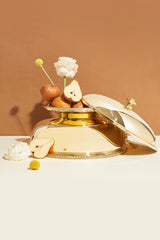 Regina Anna Gold-Plated Round Thermic Dish Container