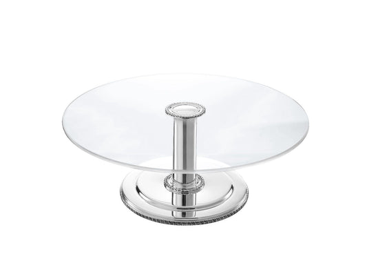 Zanetto Regina Anna | Cake Stand: Silver-plated metal with smooth & shiny finish, ideal for displaying cakes elegantly | Tableware & Serveware / Cake Stands | 2Jour Concierge, your luxury lifestyle shop