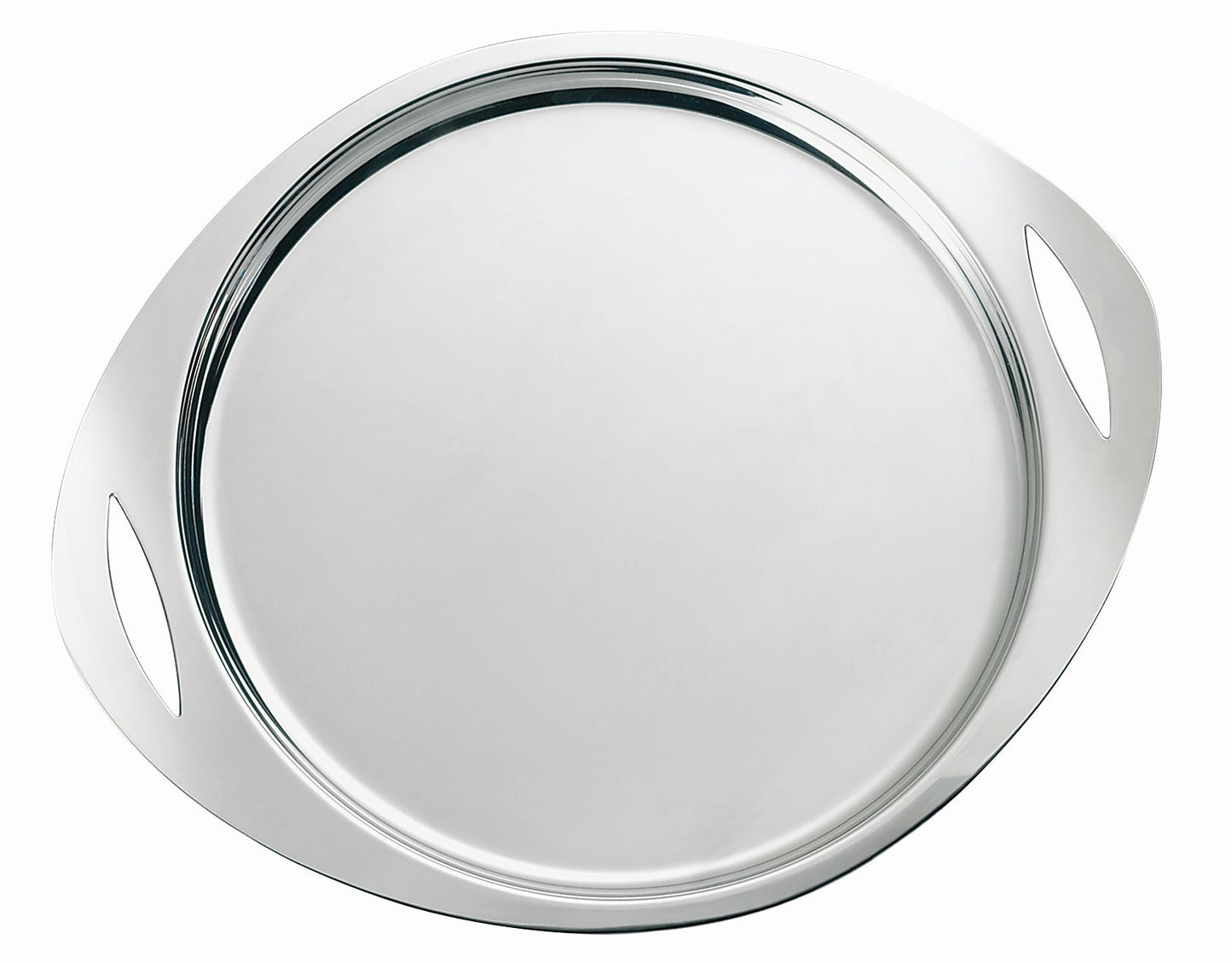 Eye Silver-Plated Oval Tray w Smooth and Shiny Finish