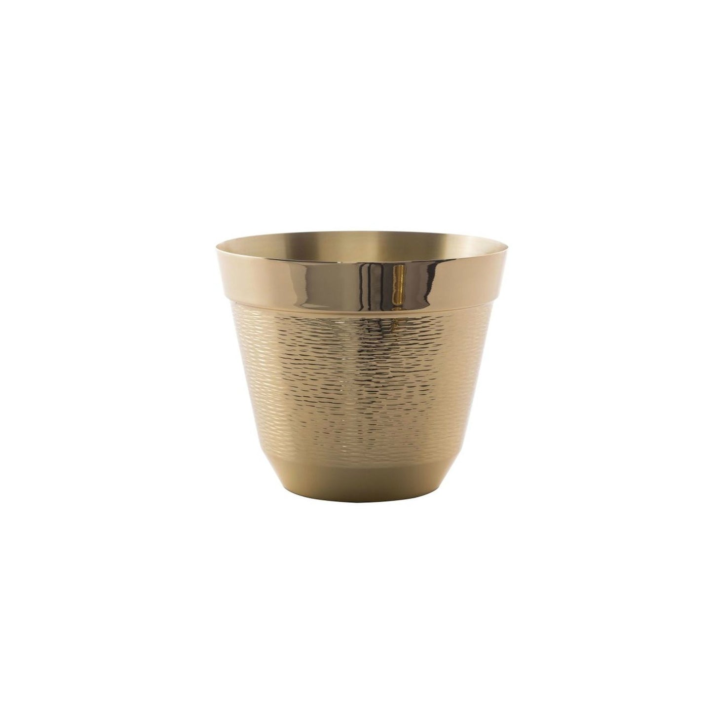Coccio Shiny Brass Flowerpot