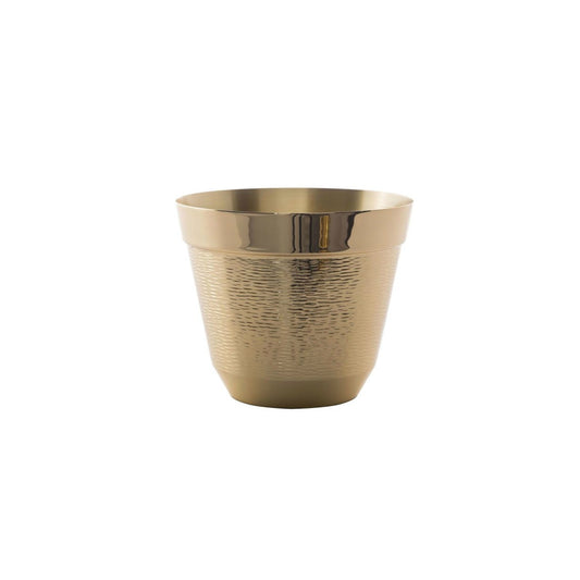 Coccio Shiny Brass Flowerpot