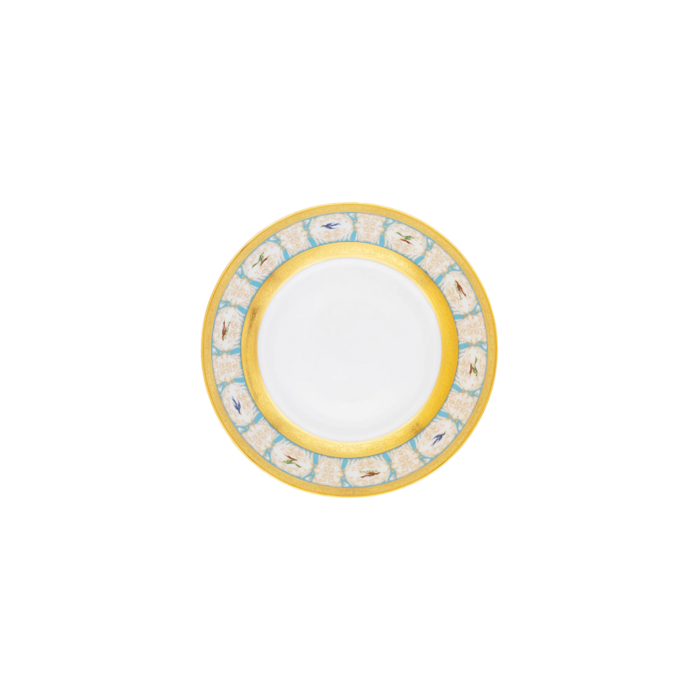 Robert Haviland & C. Parlon Bengalis | Bread & Butter Plate: Fine Limoges porcelain with bird and turquoise scroll motif and smooth, glazed finish, perfect for individual bread service at a decorative table | Tableware & Serveware / Plates | 2Jour Concierge, your luxury lifestyle shop