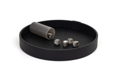 Dice Game Set With Leather-Covered Wood Tray