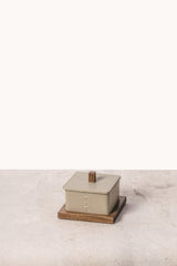 Pienza Saddle Leather And Walnut Wood Clip Holder