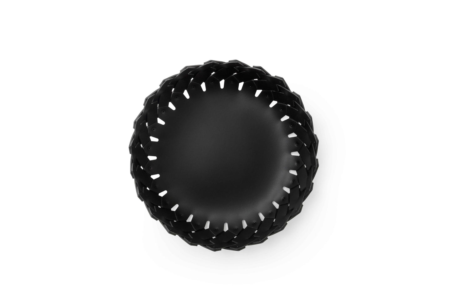 Panier en cuir régénéré tissé à la main d'Almeria