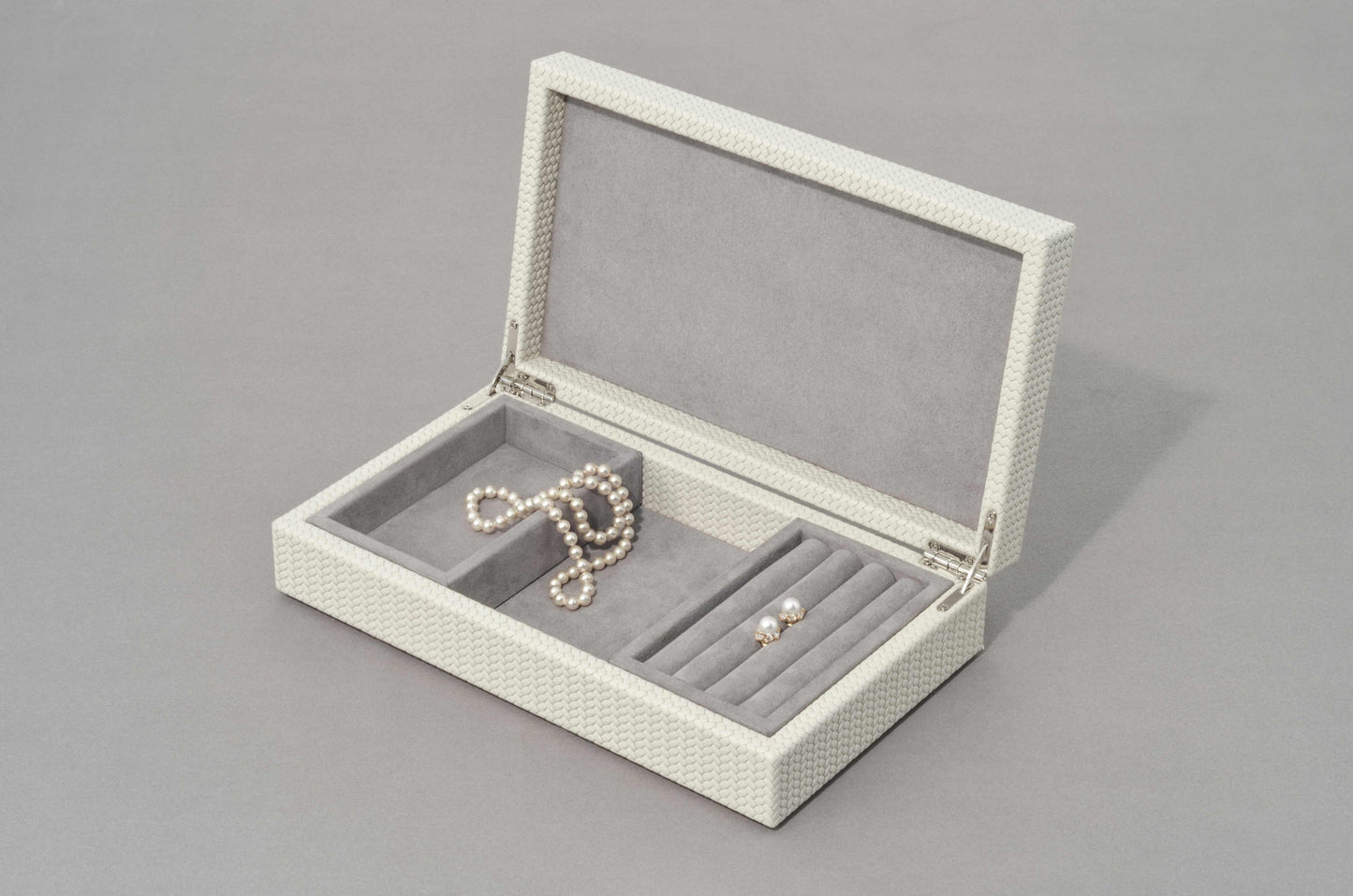 Pinetti Leather-Covered Wood Jewellery Box With Removable Trays | Stylish Jewelry Storage, Elegant Organizer & Gift Items | 2Jour Concierge, #1 luxury high-end gift & lifestyle shop