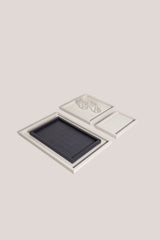 Canton Leather-Covered Wood Base Tray