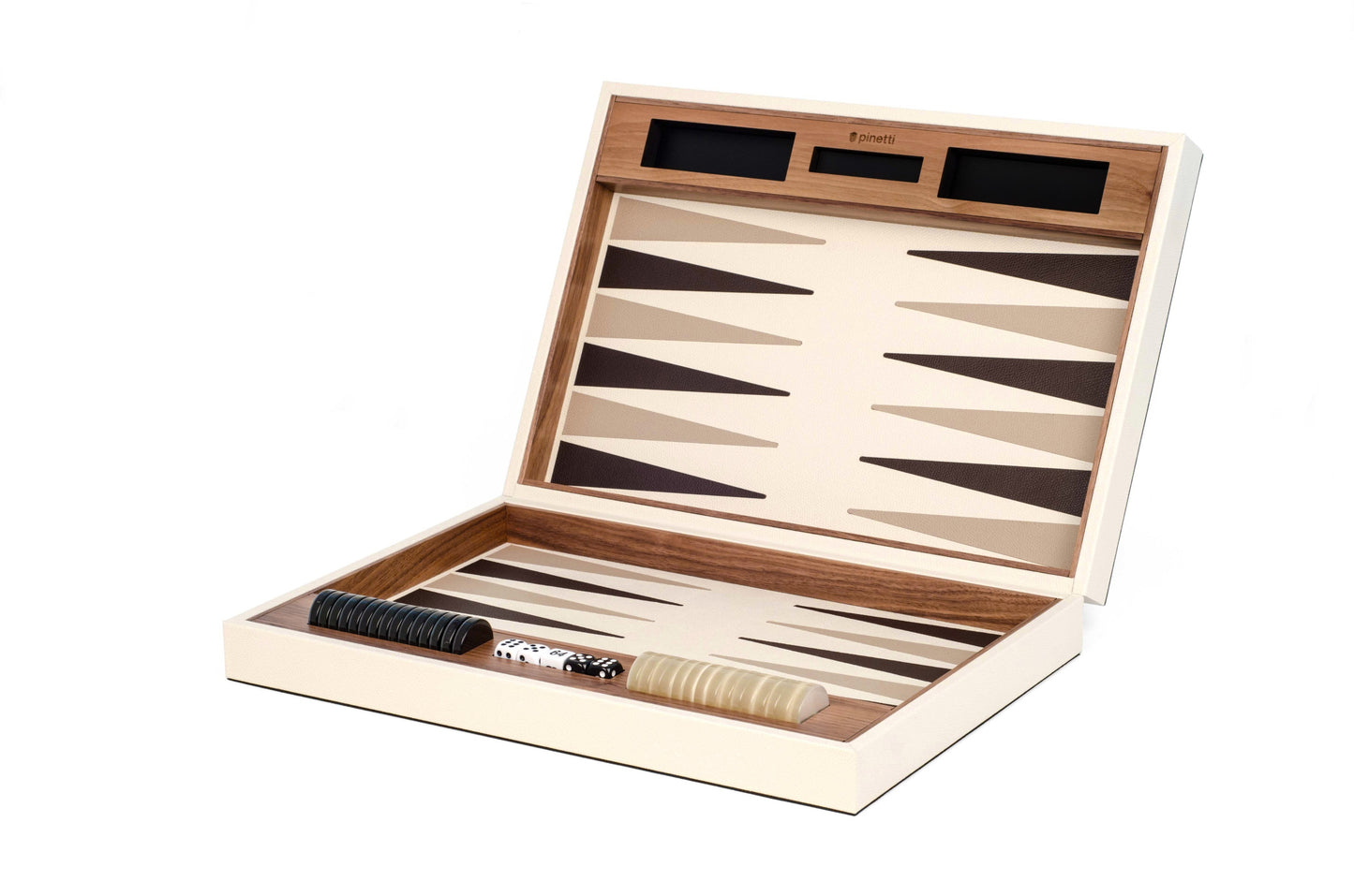 Pinetti Leather-Covered Walnut Wood Backgammon Game Set | Exquisite Craftsmanship | Premium Walnut Wood Construction | Elegant Leather Cover | Perfect for Leisure and Entertainment | Explore a Range of Luxury Home Accessories at 2Jour Concierge, #1 luxury high-end gift & lifestyle shop
