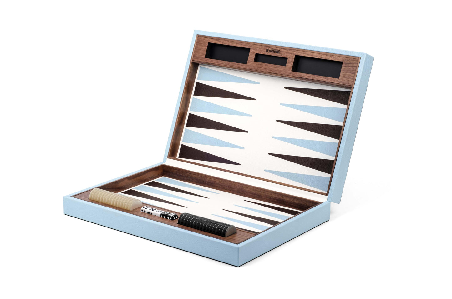 Pinetti Leather-Covered Walnut Wood Backgammon Game Set | Exquisite Craftsmanship | Premium Walnut Wood Construction | Elegant Leather Cover | Perfect for Leisure and Entertainment | Explore a Range of Luxury Home Accessories at 2Jour Concierge, #1 luxury high-end gift & lifestyle shop