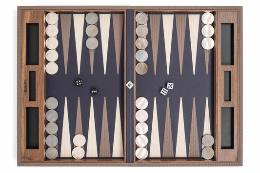 Pinetti Leather-Covered Walnut Wood Backgammon Game Set | Exquisite Craftsmanship | Premium Walnut Wood Construction | Elegant Leather Cover | Perfect for Leisure and Entertainment | Explore a Range of Luxury Home Accessories at 2Jour Concierge, #1 luxury high-end gift & lifestyle shop