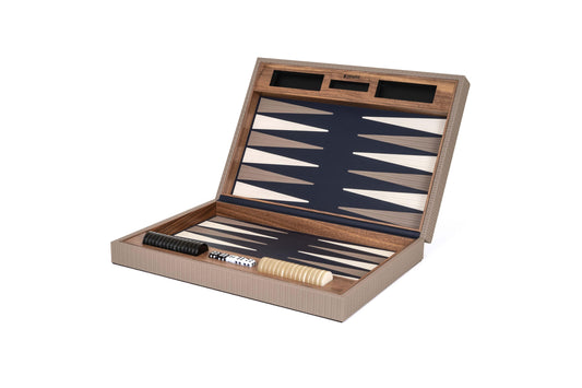 Pinetti Leather-Covered Walnut Wood Backgammon Game Set | Exquisite Craftsmanship | Premium Walnut Wood Construction | Elegant Leather Cover | Perfect for Leisure and Entertainment | Explore a Range of Luxury Home Accessories at 2Jour Concierge, #1 luxury high-end gift & lifestyle shop