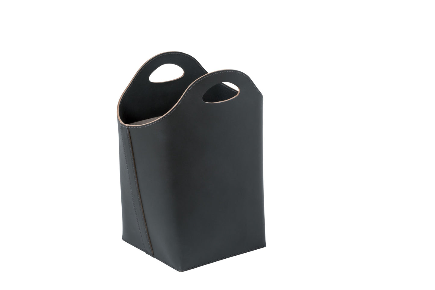 Aufbewahrungskorb aus Sattelleder von Tau mit Griffen, L