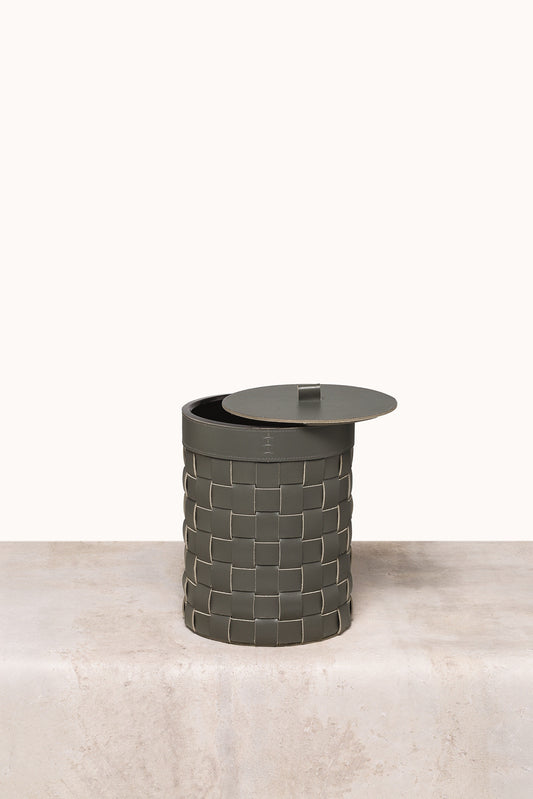 Rabitti 1969 Mondina Saddle Leather Wastepaper Bin