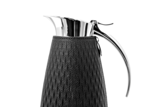 Style Thermal Carafe by Pinetti | Steel carafe with removable leather cover. Keeps liquids hot for 12 hours and cold for 24 hours. | Tableware and Drinkware | 2Jour Concierge, your luxury lifestyle shop