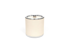Leather-Covered Steel Ice Bucket