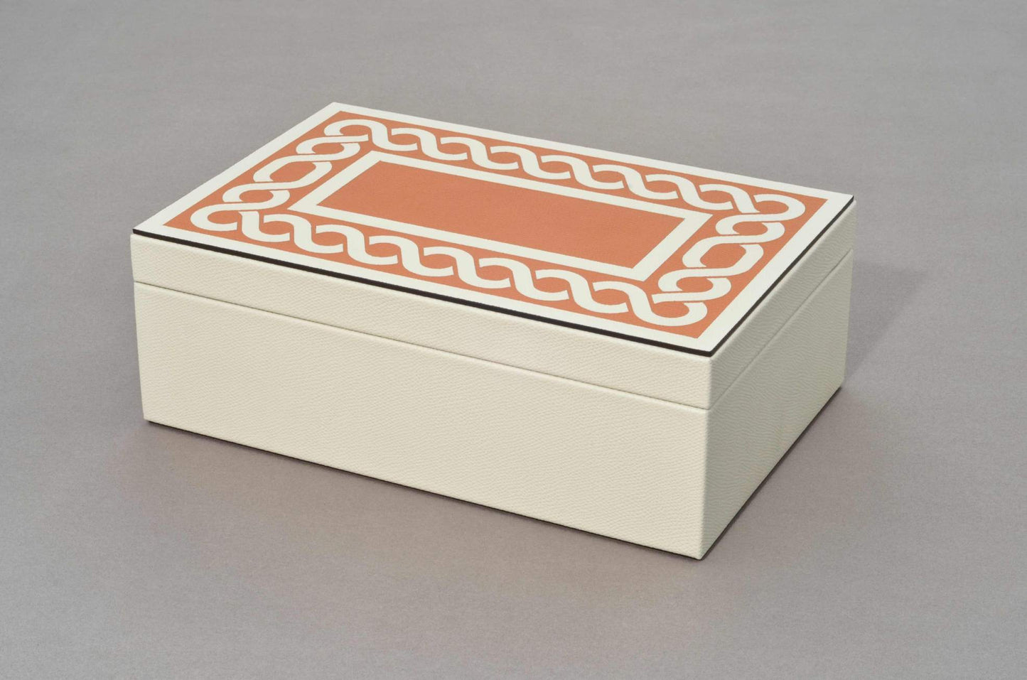 Pinetti Roma Leather-Covered Wood Jewellery Box with Inlaid Lid | Stylish Jewelry Storage, Elegant Organizer & Gift Items | 2Jour Concierge, #1 luxury high-end gift & lifestyle shop