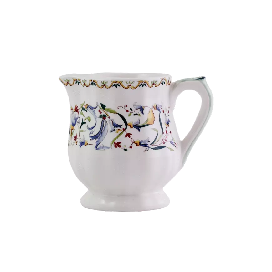 Gien Toscana | Creamer: Fine earthenware with Renaissance floral motif and smooth, glazed finish, ideal for serving milk or cream with coffee or tea | Tableware & Serveware / Creamers & Pitchers | 2Jour Concierge, your luxury lifestyle shop