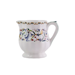 Toscana Earthenware Creamer with Renaissance Floral Motif