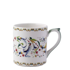 Toscana Earthenware Mug with Renaissance Floral Motif