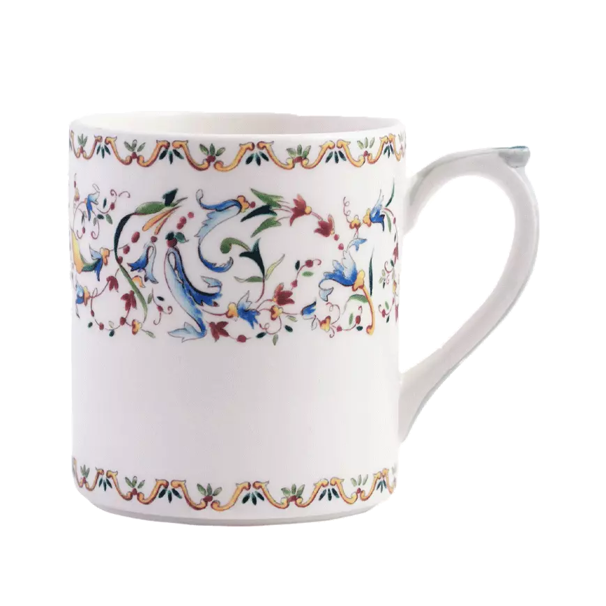 Gien Toscana | Mug XL: Fine earthenware with Renaissance floral motif and smooth, glazed finish, ideal for generous servings of tea, coffee, or hot drinks | Tableware & Serveware / Cups & Mugs | 2Jour Concierge, your luxury lifestyle shop