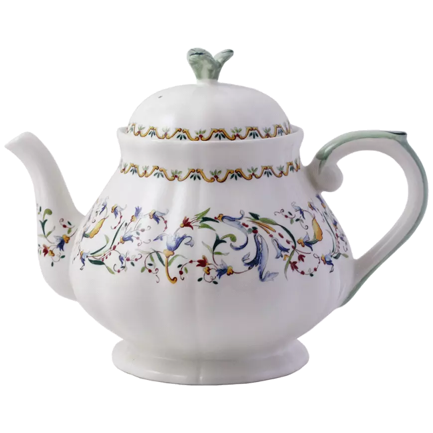 Gien Toscana | Teapot: Fine earthenware with Renaissance floral motif and smooth, glazed finish, perfect for serving tea in elegant style | Tableware & Serveware / Teapots & Coffee Pots | 2Jour Concierge, your luxury lifestyle shop