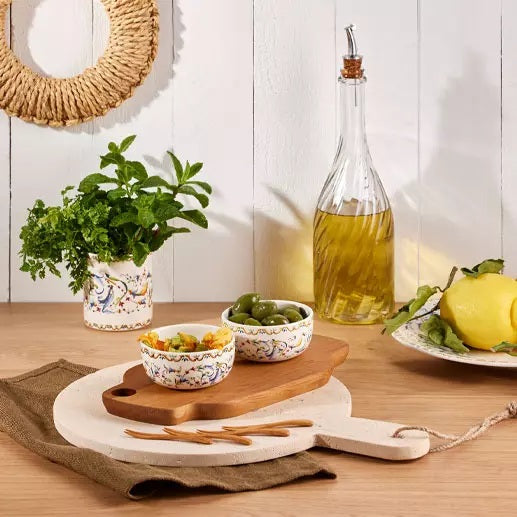Gien Toscana | Tapas Board: Fine earthenware with Renaissance floral motif and smooth, glazed finish, ideal for serving appetizers or hors d’oeuvres | Tableware & Serveware / Serving Dishes | 2Jour Concierge, your luxury lifestyle shop
