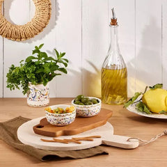 Toscana Earthenware Tapas Board with Cocktail Bowls