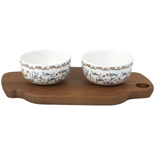 Gien Toscana | Tapas Board: Fine earthenware with Renaissance floral motif and smooth, glazed finish, ideal for serving appetizers or hors d’oeuvres | Tableware & Serveware / Serving Dishes | 2Jour Concierge, your luxury lifestyle shop