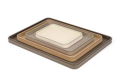 Jane Leather-Covered Wood Tray With Round Corners Rectangular Small