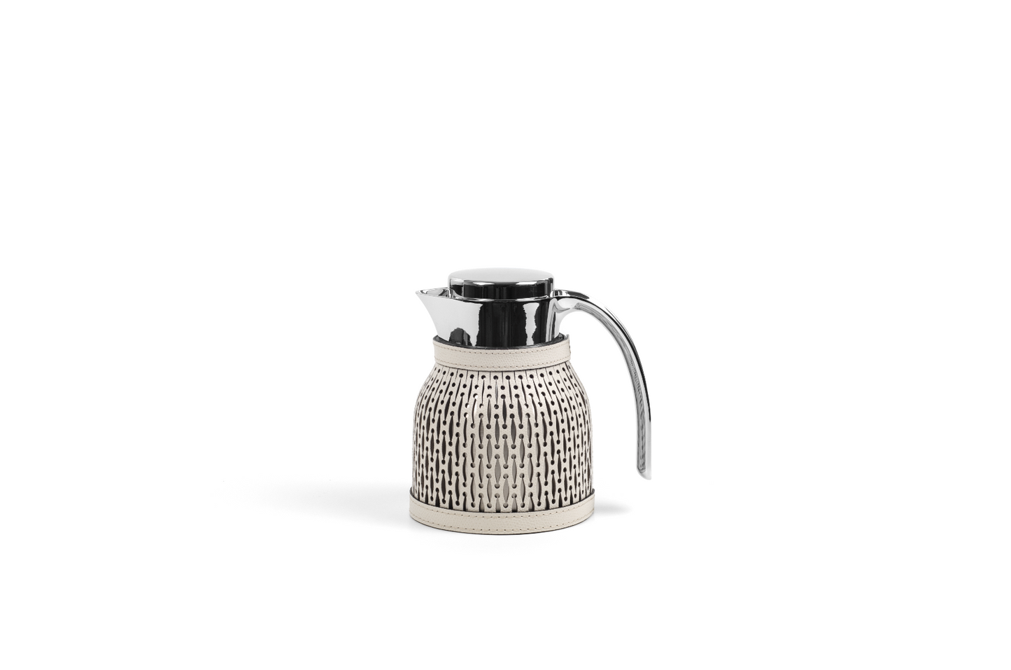Diana Thermal Carafe by Pinetti | Steel carafe with removable leather cover. Keeps liquids hot for 6 hours and cold for 24 hours. | Tableware and Drinkware | 2Jour Concierge, your luxury lifestyle shop