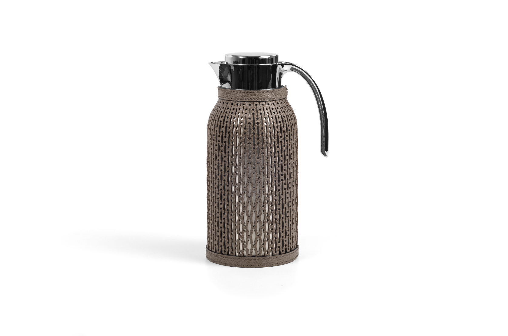 Diana Thermal Carafe by Pinetti | Steel carafe with removable leather cover. Keeps liquids hot for 6 hours and cold for 24 hours. | Tableware and Drinkware | 2Jour Concierge, your luxury lifestyle shop