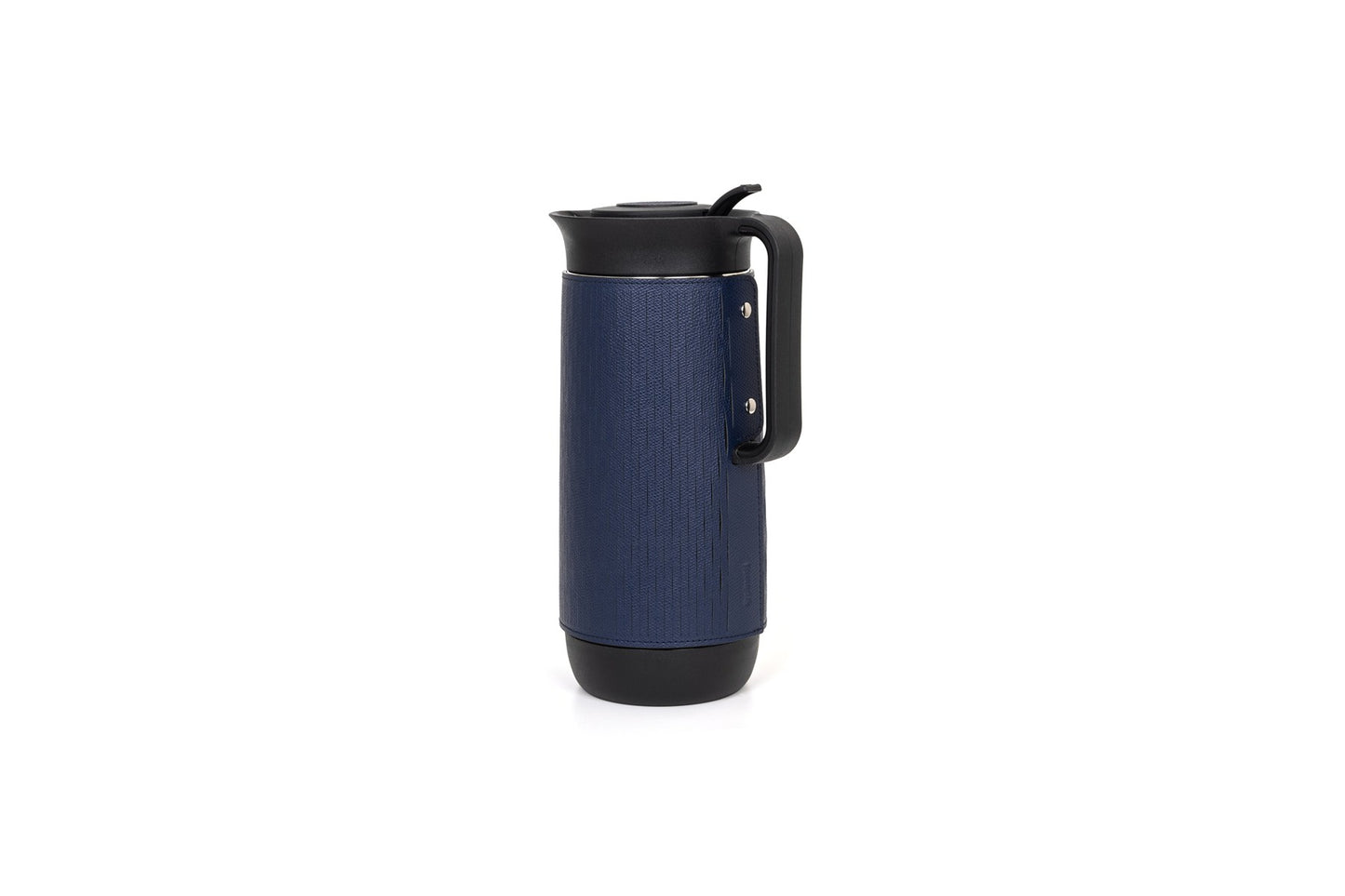Pinetti Mocha Thermal Carafe | Glass interior with removable leather cover | Keeps beverages hot for 6 hours and cold for 12 hours | Barware and Serveware | 2Jour Concierge, your luxury lifestyle shop
