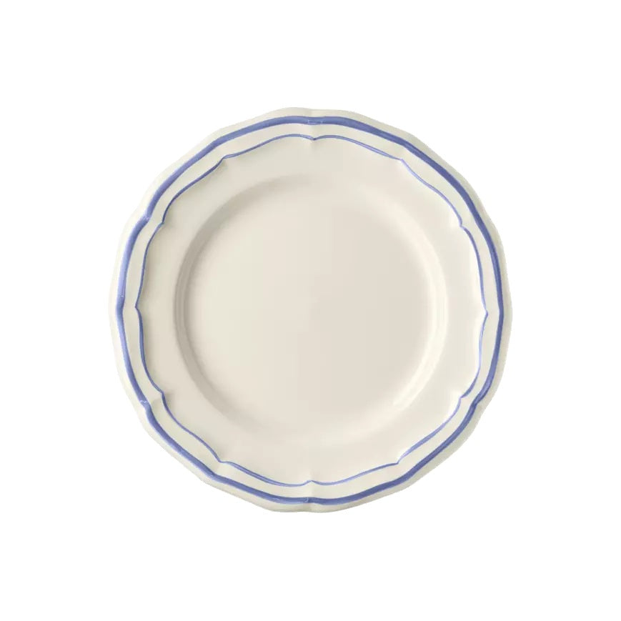 Gien Les Filets | Canape Plate: Fine earthenware with hand-painted rim and smooth, glazed finish, perfect for hors d’oeuvres or cocktail bites | Tableware & Serveware / Plates | 2Jour Concierge, your luxury lifestyle shop