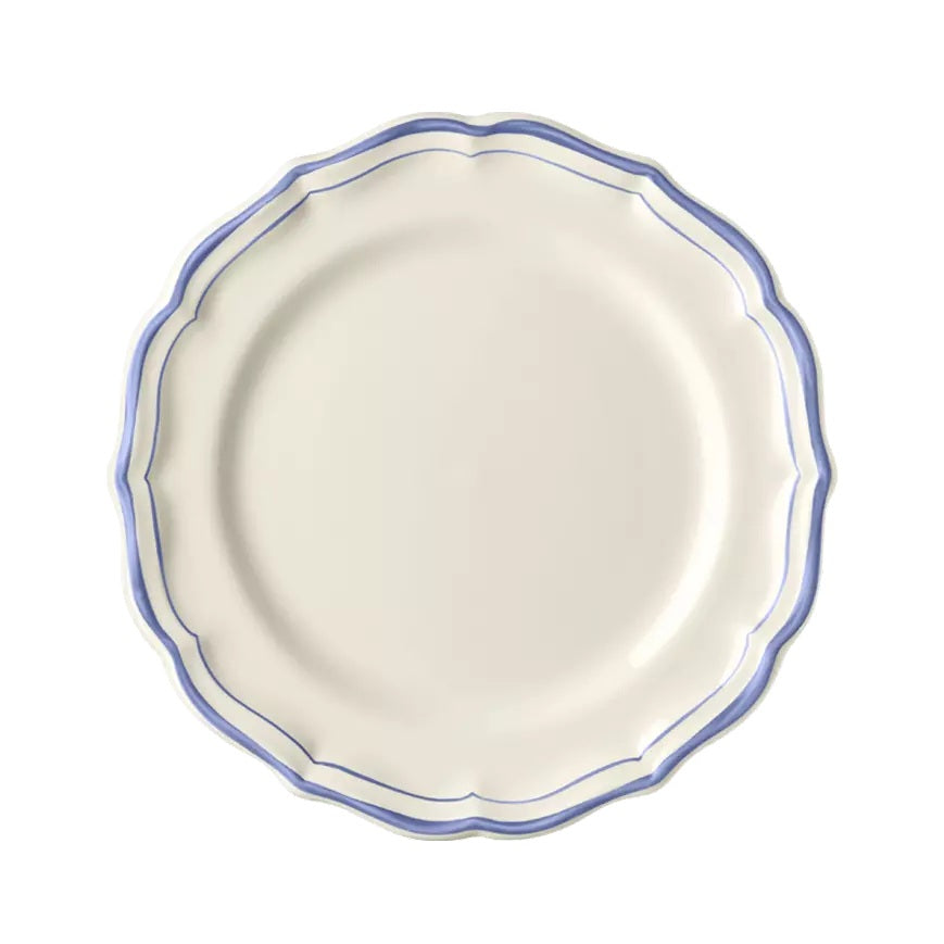 Gien Les Filets | Dessert Plate: Fine earthenware with hand-painted rim and smooth, glazed finish, ideal for elegantly presenting sweets or small bites | Tableware & Serveware / Plates | 2Jour Concierge, your luxury lifestyle shop