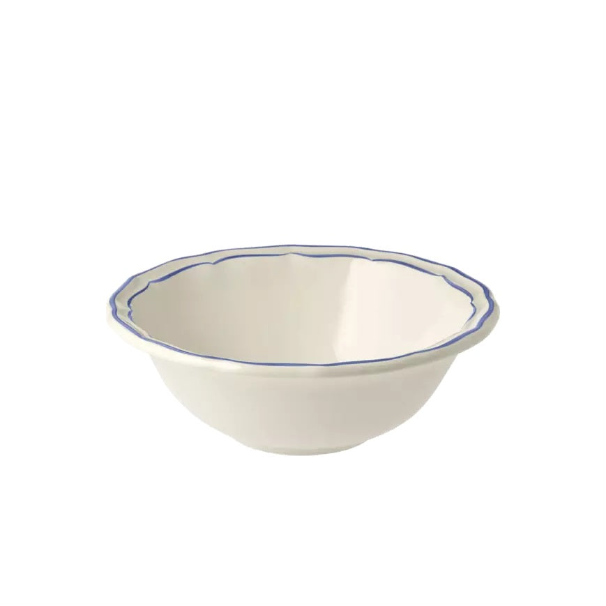 Les Filets Earthenware Cereal Bowl with Hand-Painted Rim