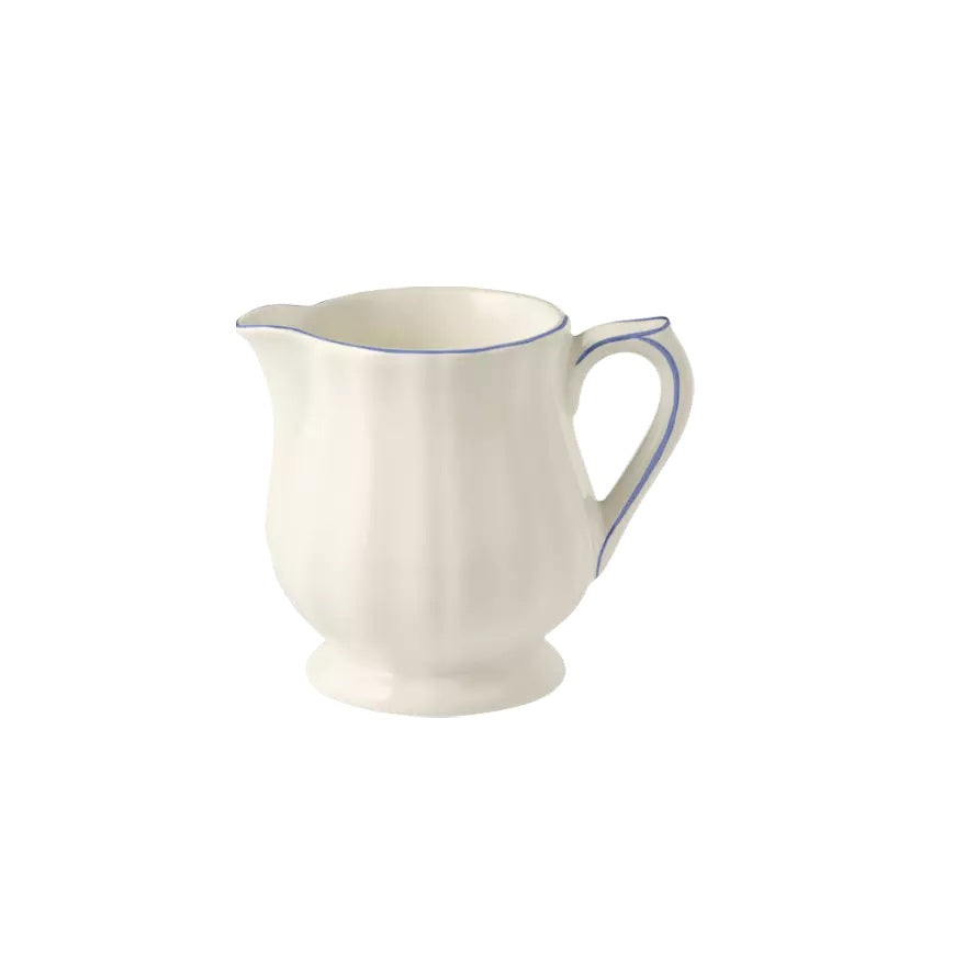 Gien Les Filets | Creamer: Fine earthenware with hand-painted rim and smooth, glazed finish, ideal for milk or cream at your tea or coffee setting | Tableware & Serveware / Creamers & Pitchers | 2Jour Concierge, your luxury lifestyle shop