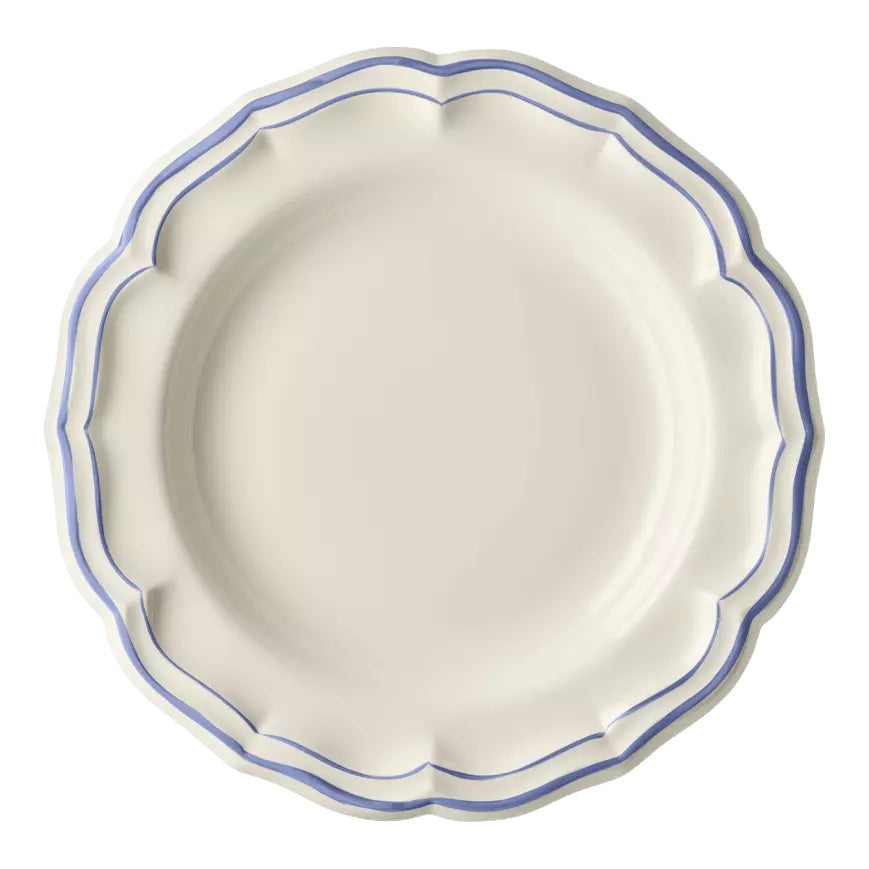 Gien Les Filets | Deep Round Dish: Fine earthenware with hand-painted rim and smooth, glazed finish, ideal for generous salads, pasta, or shared mains | Tableware & Serveware / Serving Dishes & Platters | 2Jour Concierge, your luxury lifestyle shop